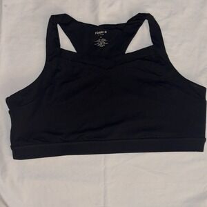 TORRID Size 4 Black Sports Bra‎  Wireless Active Racerback Workout Gym Athletic